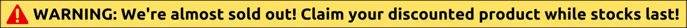 Limited stock warning banner for discounted Male Power XL product